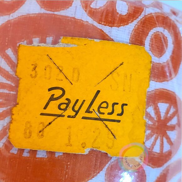 Vintage NOS 1976 Rubbermaid Shelf Liner Orange Groovy Floral MCM Tack Back 10' - Picture 10 of 11